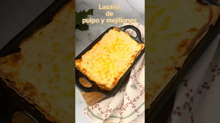 🐙 LASAÑA DE PULPO Y MEJILLONES EN ESCABECHE #receta #lasagna #lasañaconpulpoymejillones #thermomix
