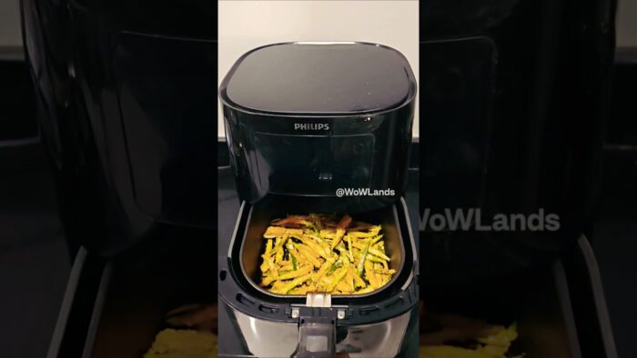 Ladyfinger Haters, Try This Crispy Air Fryer Bhindi 😍🔥 #airfryerrecipes #shorts