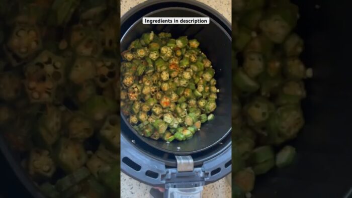 Lady’s finger in Airfryer |Okra recipe #ytshorts #youtubeshorts #shorts #food #feedshorts #subscribe