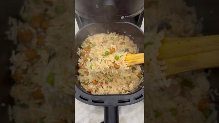 Matar Soybean Pulao in air fryer #food #recipe #trending #ytstudioes #viral #pulao #easyrecipe