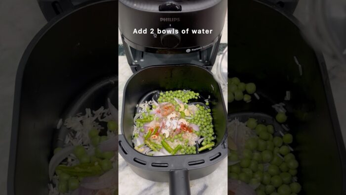 Matar pulao in air fryer #shorts #ytstudioes #trending #recipe #cooking #airfryer
