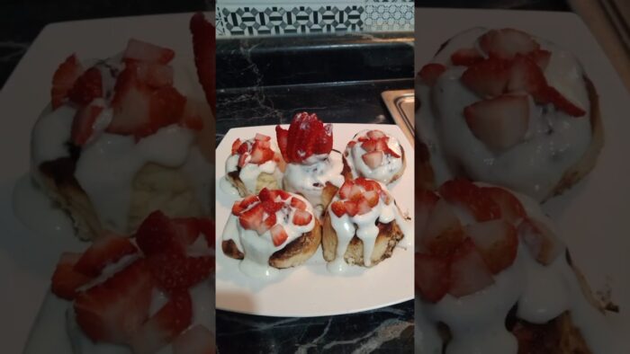 ROLES DE CANELA EN AIR FRYER #postre #parati #receta #viral #fresas #airfryer #freidoradeaire
