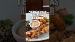 Receta de Freidora de aire: pinchos de pollo y batatas #airfryerrecipes  #freidoradeaire ora de aire