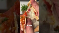 Receta de PIZZA CASERA A LA FREIDORA DE AIRE #shorts
