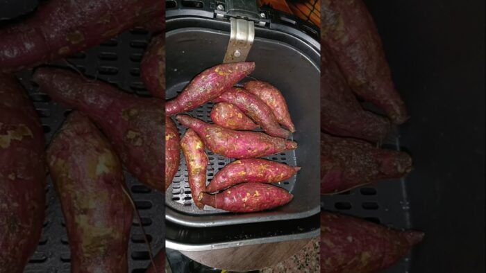 Roastsweet potato in air fryer #food #recipe #shayari  #easyrecipe #howtomakesweetpotatoinairfryer
