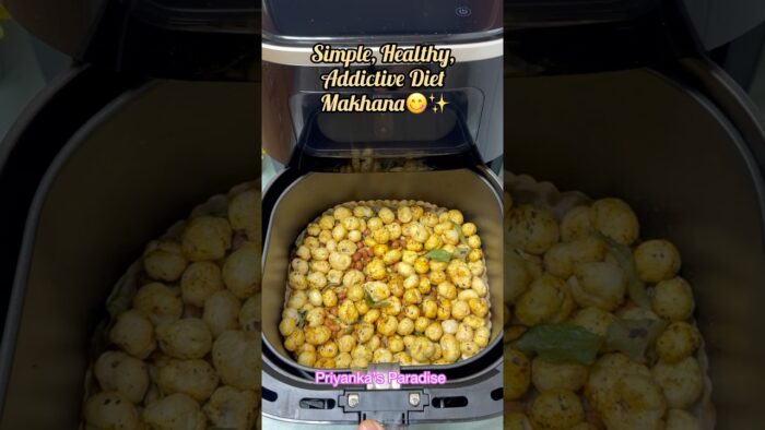 Simple, Healthy Diet Makhana in AirFryer✨😋|| AirFryer Snacks #viral #recipe #ytshorts #trending