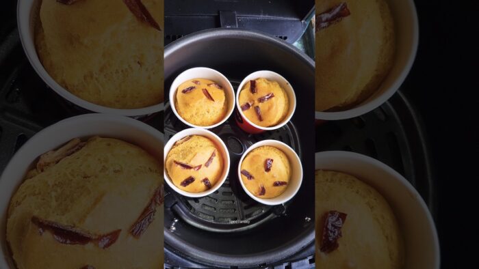 Viral Carrot Cupcake in Airfryer #airfryerrecipes #cupcakesrecipe #carrotcupcakes @SpiceFantasy