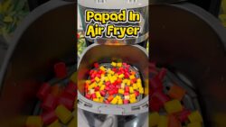Zero oil Papad in Air Fryer 👌#shorts #food #airfryer #papad #recipe #cooking #airfryerfood