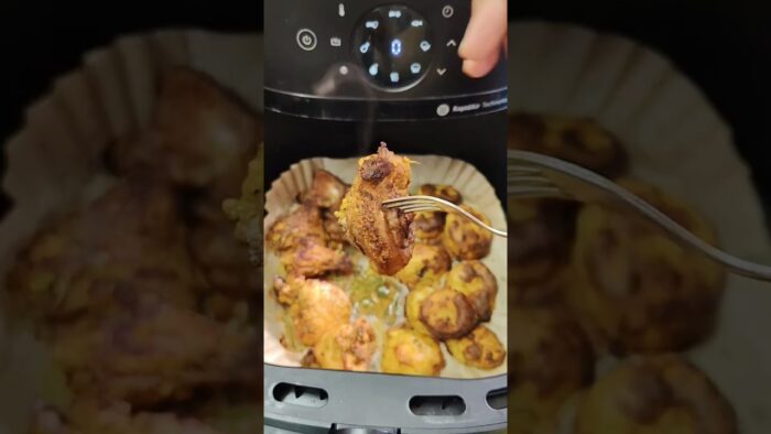 chicken fry in airfryer #chicken #food #airfryer #recipe #ytshorts #yt #cooking
