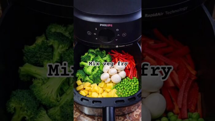 healthy mix veg fry in airfryer  #food #ytshorts #yt #airfryer #vegetables #cooking