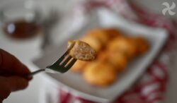 Minihamburguesas de pollo con salsa teriyaki