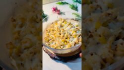 yummy ￼🤤 corn cheesy pasta🍜 recipe in air fryer💥#youtubeshorts #shortsfeed #shorts #viralrecipe