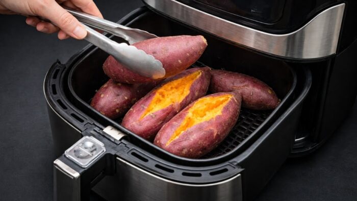 ¡Dejen de hervir las batatas! ¡Esta sencilla receta para freidora de aire las derrite como mantequil