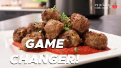 ¡Estas albóndigas de freidora de aire ricas en proteínas cambiaron el juego!