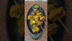 💥 বাইরে ক্রিস্পি ভেতরে সফট | Air Fryer Paneer Tikka |  Easy Starter Recipe #shorts #ytshorts #panner