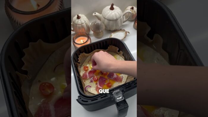 Receta de PIZZA A LA FREIDORA DE AIRE #shorts