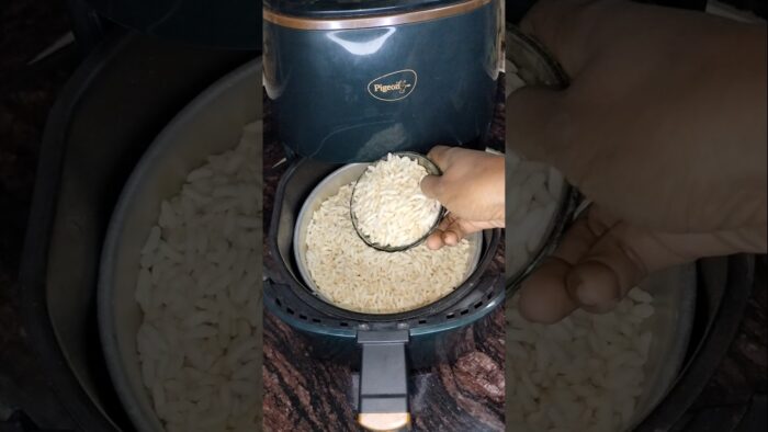 2 min murmura namkin in air fryer 😋🔥 #murmura #shorts #ytshorts