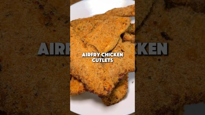 AIRFRY Chicken Cutlets! #food #recipe #chickencutlets #chicken