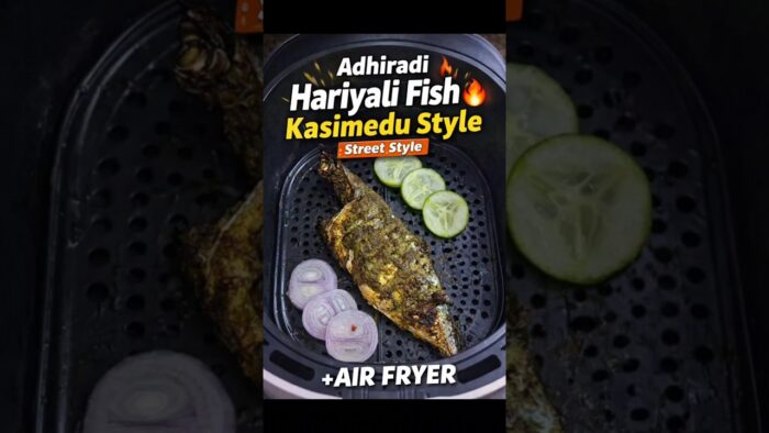 Adhiradi Hariyali Fish 🔥 Kasimedu Style | Air Fryer Recipe #shorts #viral #kasimedu #food