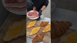 Air Fryer Breakfast Croissant! This croissant woke up & chose luxury 🧈🥐