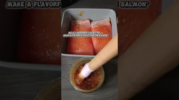 Air Fryer Salmon Bake 🐟 | Honey Garlic & Soya Sauce#Healthy Dinner #food#cooking