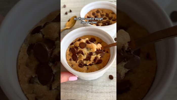 Air fryer cookie dough cups #recipe #shorts #cookies #airfryer