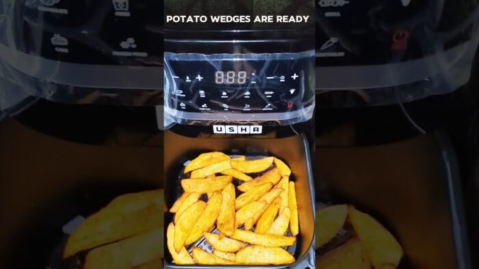 Air fryer crispy Potato wedges#cooking #feed #airfryerrecipes  #airfryer