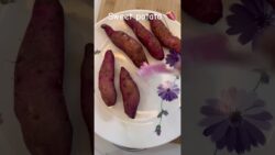 Air fryer sweet potatoes 🍠 #sweetpotato #recipes #airfryer #airfryerrecipes #roasted #recipe #viral