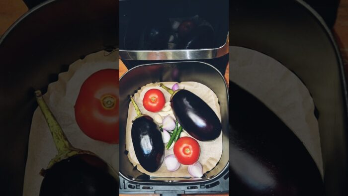 Airfryer Baingan Bharta: Smoky Flavor, No Charcoal Required #shortsvideo #shorts #reels #recipe