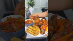 All thanks to Oraimo air fryer for a ￼perfect air fried fish and plantain￼ to a rich veggie sauce