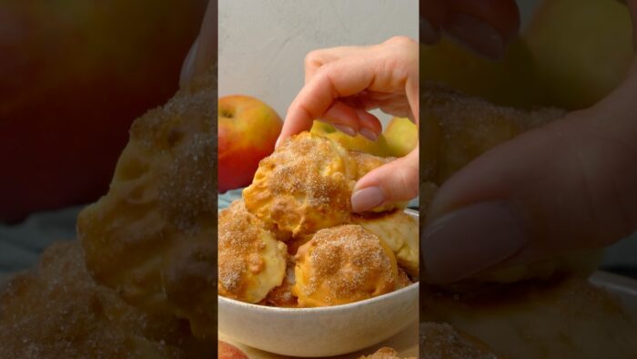 Apfelkrapfen a.d. Airfryer 🍎😋 #EinfachTasty #Apfelkrapfen #AirfryerRezept #SchnelleRezepte