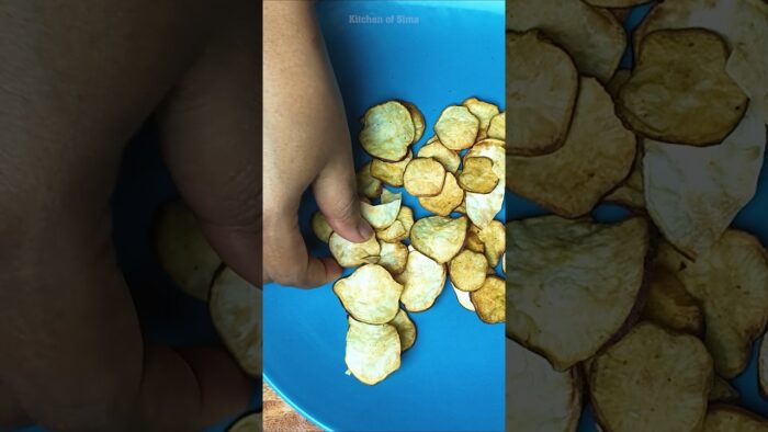 Baked Sweet Potato Chips | Air Fryer Recipe | #sweetpotatochips #crispychips #kitchenofsima