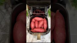 Batatas dulces en freidora de aire, perfectamente asadas en 20 minutos. Un refrigerio saludable  ...