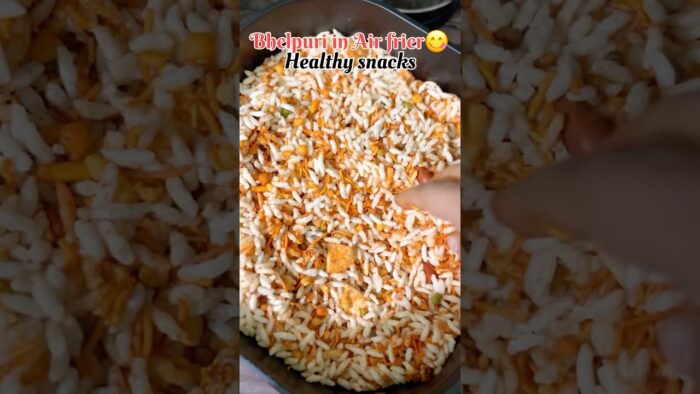 Bhelpuri in Air frier #food #airfryer #recipe #viral #shorts #trending #viralvideo #youtubeshorts
