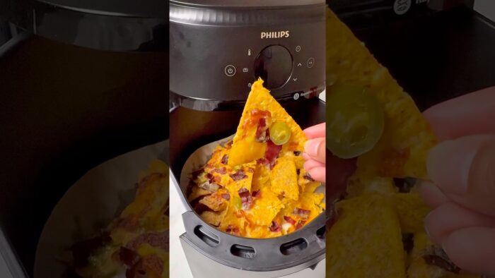 Cheese Nachos – ناتشوز بالجبنة #airfryer #nachos #food #recipe #reels #وصفات