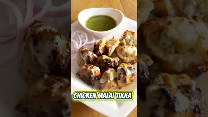 Chicken Malai Tikka in Air Fryer | Creamy & Juicy Chicken Recipe 🔥 #shorts #food #shortvideoviral