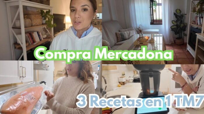 Compra de Mercadona | Cocina en vertical TM7 | Receta de pisto y ensaladilla|Menu familiar saludable