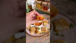 Crispy Maggie Spring Rolls In Airfryer 🫔 #shorts #shortvideo #shortsfeed #recipe #food #easyrecipe