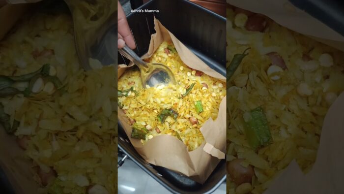 Crispy Poha Chivda in Air fryer | Evening snack recipe#shorts