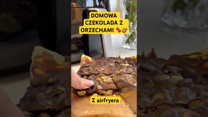Domowa czekolada z orzechami w AIRFRYERZE | 5 minut | Prosty przepis #airfryer #recipe