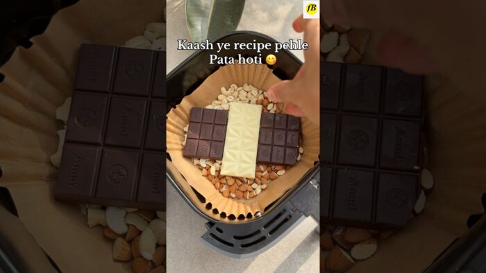 Dryfruits Chocolate in Air Fryer recipe #shorts