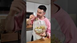 ENSALADA DE PASTA CRUJIENTE 🥗✨ #Healthy #Airfryer #ComidaSaludable #Cenas #Recetas