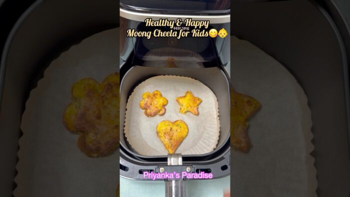 Healthy Moong Cheela for Kids 👶😍|| AirFryer Recipe #viral #youtubeshorts #trending #ytshorts #fyp