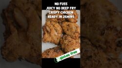 Juicy and Crispy Gluten Free Air Fried Chicken in 25 mins with just 5 ingredients #glutenfree