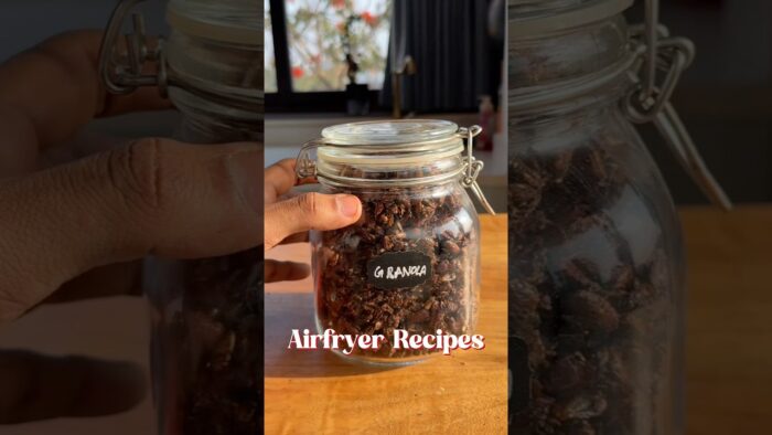 La mejor receta de granola con doble chocolate frita al aire 😍 más saludable con Parth #shorts