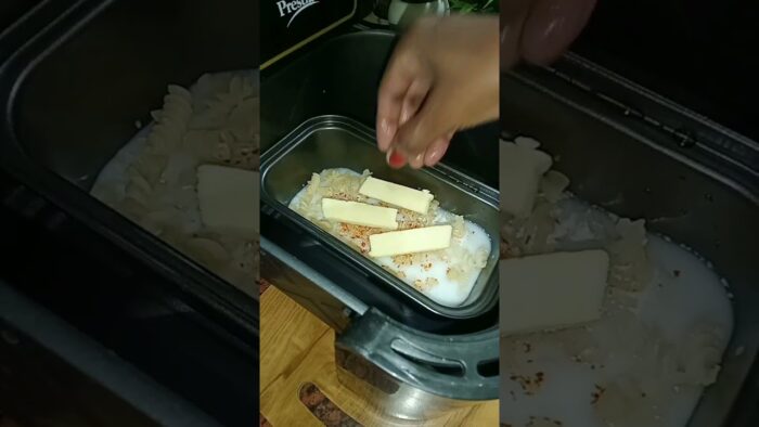 Mac and Butter Recipe in Air Fryer #reel #recipe #cooking #ytshorts .