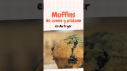 🍌 Muffins de avena y plátano en freidora de aire | Dulce saludable