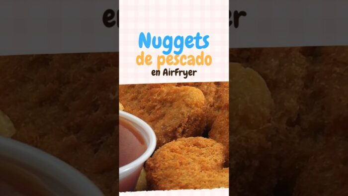 Nuggets de pescado en freidora de aire. Crujientes y sin aceite extra ✨🐟