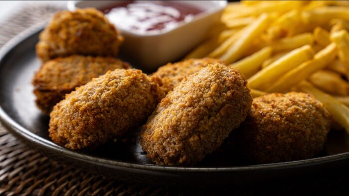 Nuggets de «pollo» en freidora de aire: mejor que la carne de verdad 😍😋