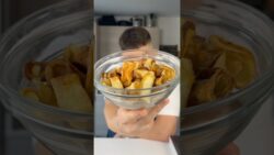 PATATAS CHIPS EXTRA CRUJIENTES EN AIRFRYER 🥔🍟 #shorts #recetas